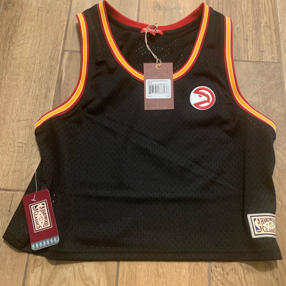 Cropped Tank Top Atlanta Hawks Mitchell & Ness Basketball Throwback Jersey. XL